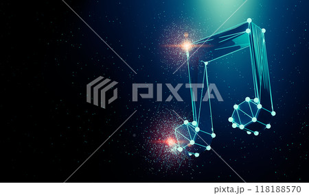 Networked music and cloud music sharing.3d illustration. 118188570