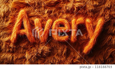 Orange Fur personalized name postcard perfect for decor. 118188703