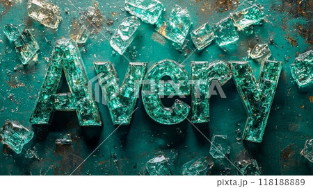 Emerald Crystal personalized name postcard perfect for decor. 118188889