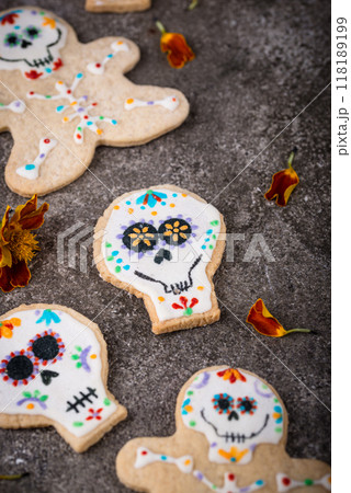 Mexican Halloween Dia de los Muertos cookies Mexican Halloween Dia de los Muertos cookies 118189199