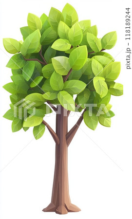 Trees isolated on white background, tropical trees isolated used for design, advertising and architecture 118189244