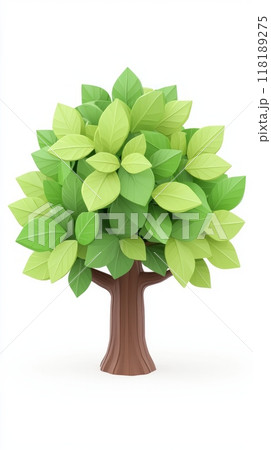 Trees isolated on white background, tropical trees isolated used for design, advertising and architecture 118189275