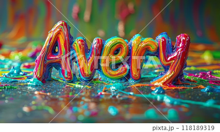 Colorful Slime personalized name postcard perfect for decor. 118189319