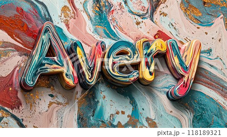 Colorful Marble personalized name postcard perfect for decor. 118189321