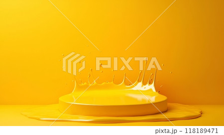 Yellow Slime Minimalistic Product Display Podium. Yellow Slime Minimalistic Product Display Podium. 118189471