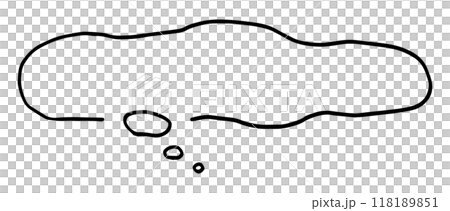 Simple hand-drawn illustrations of speech bubbles for worries and concerns 118189851