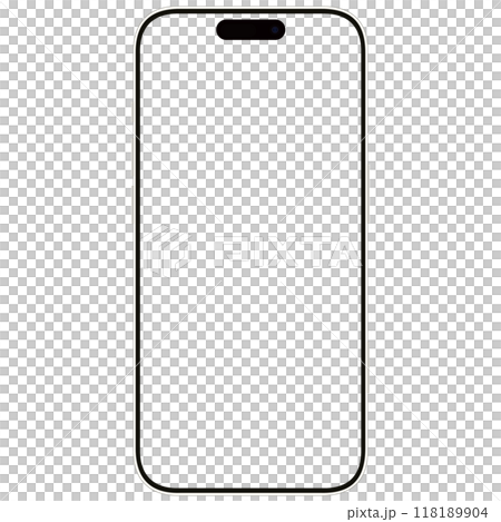 画面が透過されたスマートフォン 携帯電話 携帯 スマホのイラスト素材 ベクター 画面が透過されたスマートフォン 携帯電話 携帯 スマホのイラスト素材 ベクター 118189904
