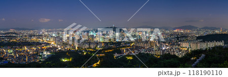 韓国ソウルの都市夜景 韓国ソウルの都市夜景 118190110