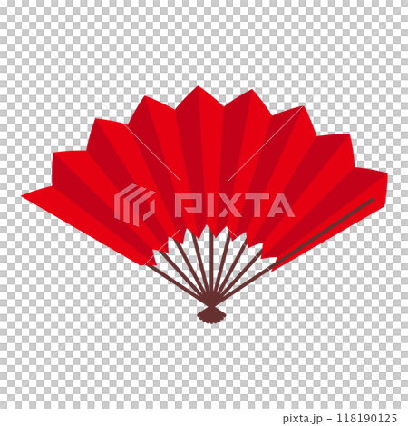 簡單的紅色折扇向量圖素材 簡單的紅色折扇向量圖素材 118190125