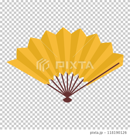 簡單的金色折扇向量圖素材 簡單的金色折扇向量圖素材 118190126