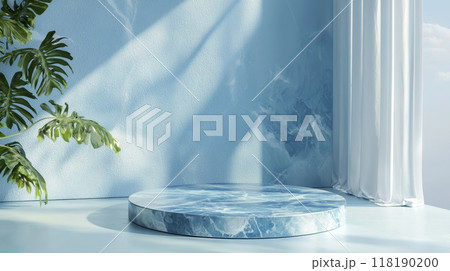 Blue Marble Minimalistic Product Display Podium. Blue Marble Minimalistic Product Display Podium. 118190200
