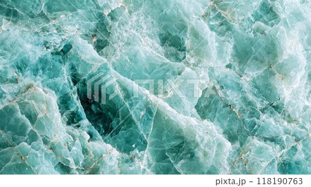 Mint Marble with Aquamarine Horizontal Background. 118190763