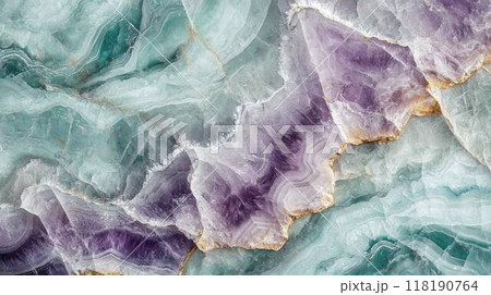 Mint Marble with Amethyst Horizontal Background. 118190764