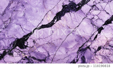 Lavender Marble with Black Veins Horizontal Background. 118190818