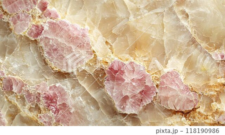 Beige Marble with Pink Sapphire Horizontal Background. 118190986