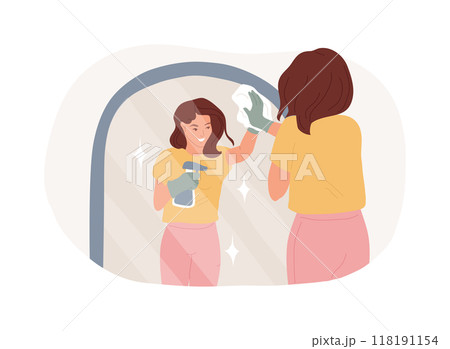 Dusting off isolated cartoon vector illustrations. Dusting off isolated cartoon vector illustrations. 118191154