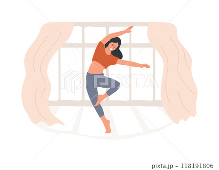 Contemporary dance isolated cartoon vector illustrations. Contemporary dance isolated cartoon vector illustrations. 118191806