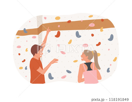 Personal instructor isolated cartoon vector illustrations. Personal instructor isolated cartoon vector illustrations. 118191849