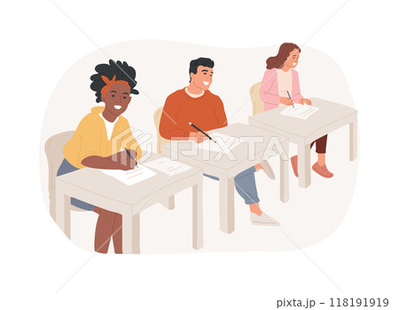 Making notes isolated cartoon vector illustrations. Making notes isolated cartoon vector illustrations. 118191919