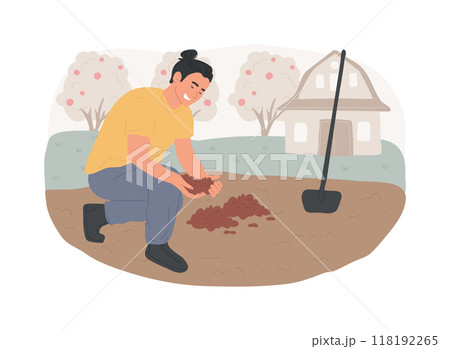 Soil management isolated cartoon vector illustrations. 118192265