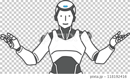 Illustration of an AI explaining something 118192416