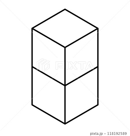 積み上げられた立方体のイラスト。積立投資金のイメージ素材 118192589