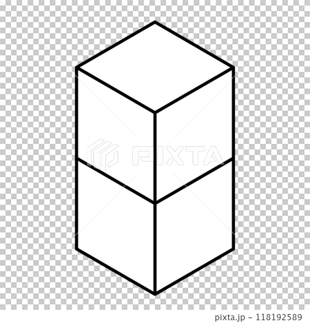 積み上げられた立方体のイラスト。積立投資金のイメージ素材 118192589