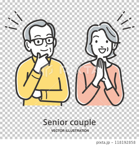 Cheerful elderly couple 118192858