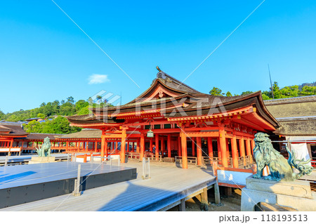 夏の嚴島神社 干潮時 広島県廿日市市 夏の嚴島神社 干潮時 広島県廿日市市 118193513