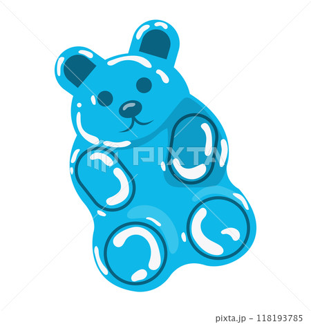Colored gummy bear candy icon Vector 118193785