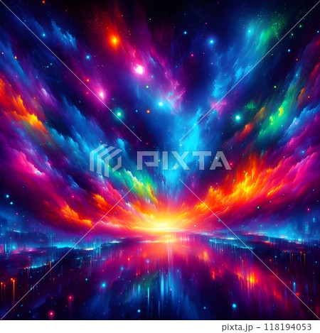 A captivating nightscape filled with an...のイラスト素材 [118194053] - PIXTA