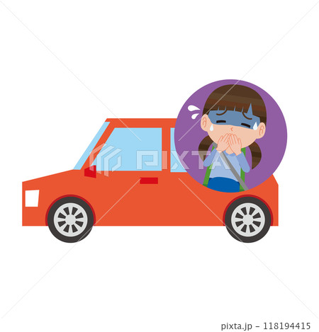 車酔いする女の子 車酔いする女の子 118194415