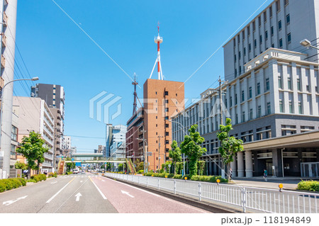 名古屋城周辺町並み　名古屋拘置所東交差点 118194849