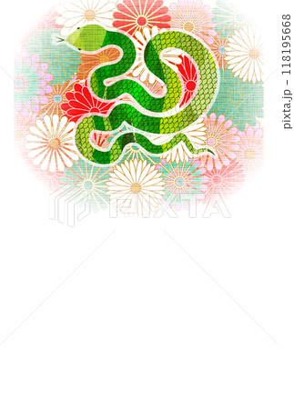 巳　年賀状　干支　背景 118195668