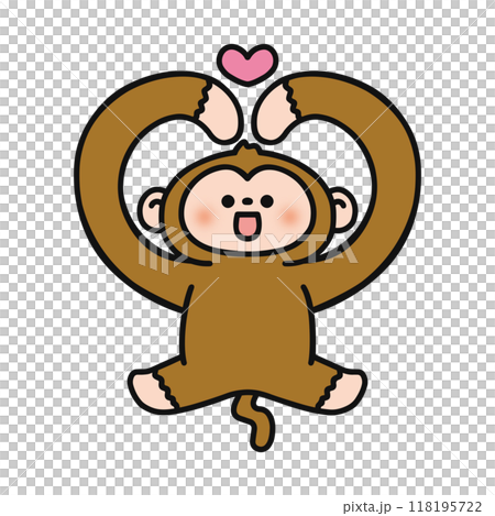 ハート・さる 118195722