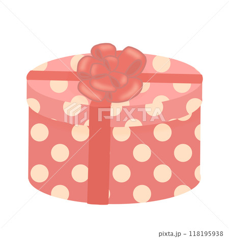 円柱形のプレゼントの箱　誕生日プレゼント 118195938
