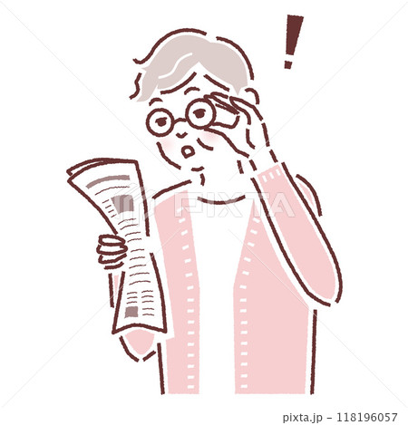 老眼鏡の男性 老眼鏡の男性 118196057