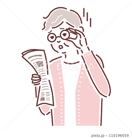 老眼鏡の男性 老眼鏡の男性 118196059
