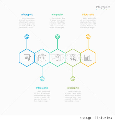 Infographic 5 options design elements for your business data. Vector Illustration. Infographic 5 options design elements for your business data. Vector Illustration. 118196163