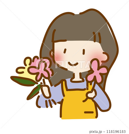 ゆるくて可愛い女性のお花屋さん 118196183