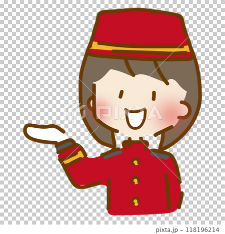 ゆるくて可愛い女性のホテリエ 118196214