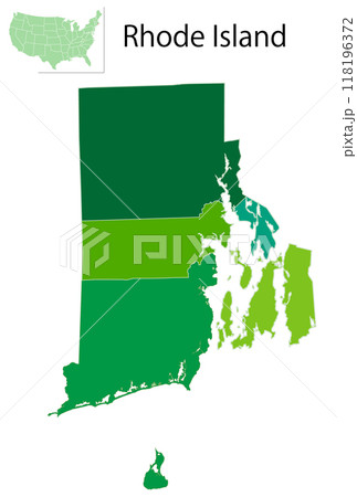 ロードアイランド　アメリカ　地図　アイコン 118196372