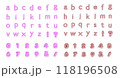 【バルーン文字】 アルファベット小文字・数字 【ピンク.ピンクゴールド】 118196508
