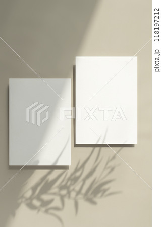 Plants shadow and blank card mock-up Plants shadow and blank card mock-up 118197212