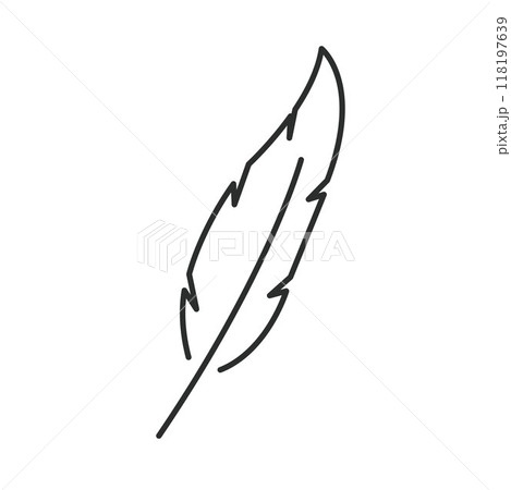 feather line icon vector design illustration element feather line icon vector design illustration element 118197639
