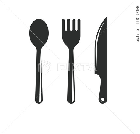 fork spoon icon vector element design template 118197646