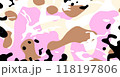 Abstract simple minimalistic liquid marble pattern. Flat design. Swirls of earth colors. Seamless background 118197806