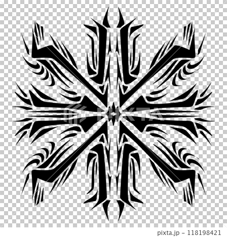 Illustration of a tribal tattoo with a aesthetic shape 118198421