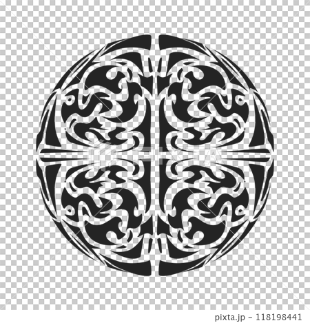 Illustration of a tribal tattoo with a aesthetic shape 118198441