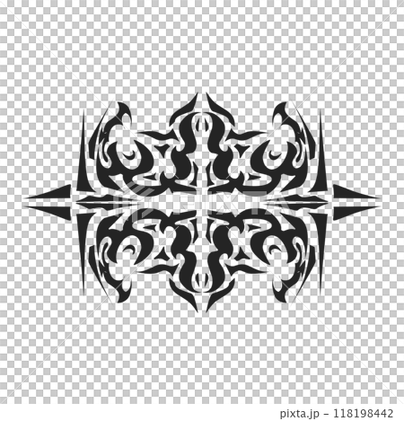 Illustration of a tribal tattoo with a aesthetic shape 118198442